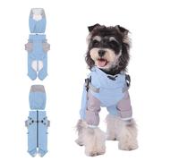 PETCUTE Dog Raincoat,Waterproof Dog Rain Coat with Built-In Harness, Lightweight Double Layer Pet Rain Poncho Cloth with Removable Hood and Legs Full Coverage for Small Medium Large Dogs,L