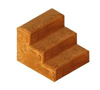 PETCUTE Dog Steps Stairs for Bed,Non-Slip Pet Stairs for Small Dogs and Cats, 3-Steps Dog Ramp for Sofa with Washable Plush Cover, High Density Foam,41x39x31cm,Yellow