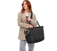 PETCUTE Dog Tote Bag Carrier, Small Dog Purse Carrier with Pockets,Breathable Pet Carrier Bag with Safety Hook,Foldable Pet Travel Bag for Cats Kittens Puppy Rabbits,for Shopping Travel Hiking
