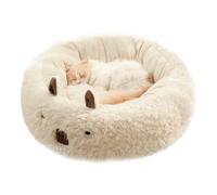 PETCUTE Donut Dog Sofa Bed,Cosy Fluffy Fleece Calming Dog Bed with Anti-Slip Bottom,Donut Cuddler Dog Bed for Large Medium Small Dogs and Cats,Washable and Soft Pet Bed with Cartoon Shape