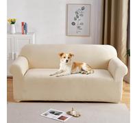 PETCUTE Elastic sofa covers 3 Seater sofa slipcovers velvet thick sofa covers Beige
