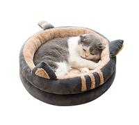 PETCUTE Half-Enclosed Cat Bed,Soft Plush Dog Crate Bed,Washable Dog Bed with Anti-Slip Bottom,Sleeping Bed Orthopedic Relief and Improved Sleep,Pet Tent Soft Cave Bed for Dogs and Small Cats