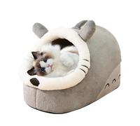 PETCUTE Half-Enclosed Cat Bed,Soft Plush Dog Crate Bed,Washable Dog House with Anti-Slip Bottom,Pet Sleeping Beds Orthopedic Relief and Improved Sleep,Calming Cat Beds for Indoor with Hanging toy,L