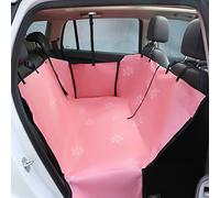 PETCUTE Luxury Dog Car Seat Cover Pets Hammock Cover Cat Waterproof Durable Backseat Double Cover with Side Flaps Pink