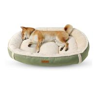 PETCUTE Orthopaedic Dog Bed Large,Washable Pet Bed for Cats and Small,Medium Dogs,Calming Puppy Beds,Soft Cozy Oval Shaped Pet Bed with Non Slip Bottom,Raised Rim,Anti Anxiety Dog Beds