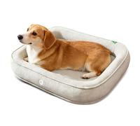 PETCUTE Orthopedic Dog Bed for Small Medium Dogs,Washable Pet Bed for Dogs & Cats with Removable Cover&Non-Slip Bottom, Puppy Beds with Four-Sided Bolster,All-Season Use,Gray,XXL
