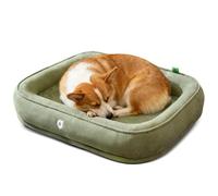 PETCUTE Orthopedic Dog Bed for Small Medium Dogs,Washable Pet Bed for Dogs & Cats with Removable Cover&Non-Slip Bottom, Puppy Beds with Four-Sided Bolster,All-Season Use,Light Green,L