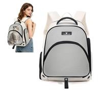 PETCUTE Pet Backpack Carrier for Small Dogs and Cats Fit Up to 7kg,Small Dog Backpack with Built-in Safety Leash,Full Ventilated & Foldable Pet Carrier,Perfect for Outdoor Adventures and Vet Visits