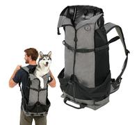 PETCUTE Pet Backpack,Portable Breathable Cat Backpack with Waterproof Lining, Hands Free Dog Carrier with Safety Harness,Hard Bottom,for Travel Hiking Climbing Walking Outdoor