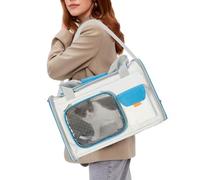 PETCUTE Pet Carrier Bag, Airline Approved Dog Travel Bag for Small Medium Cats Dogs,Foldable Cat Carrier with Safty Leash and Shoulder Strap,Pet Travel Carrier with Removable Fleece Pad and Pocket