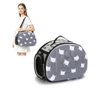 PETCUTE Pet Carrier Bag,Collapsible Pet Dog Carrier with Removable Soft Pad,Airline Approved Pet Carrier Bag for Cats and Puppies,Small Cat Carriers with Shoulder Straps,for Travel, Hiking, Walking