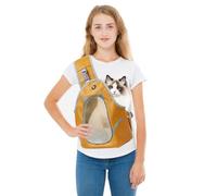 PETCUTE Pet Dog Sling Carrier,Hands Free Puppy Shoulder Carry Bag with a Pocket and Safety Belt,Washable Foldable Pet Travel Carrier Tote Bag with Hard Bottom Support,for Outdoor Walking Subway