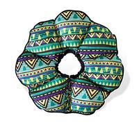 PETCUTE Pet elizabethan collar comfy Dog cone wound healing flower shape inflatable adjustable Dog Recovery Collar M