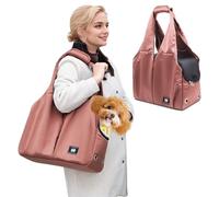 PETCUTE Pet Sling Carrier,Head Out Dog Sling Bag Shoulder Carry Bag with Pocket,Breathable Pet Carrying Bag,Waterproof Pet Travel Bag Carrier with Internal Safety Strap for Puppy Small Dogs Cats