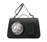 PETCUTE Pet Space Capsule Portable Cat Carrier Bag,Pet Travel Carrying Handbag with Adjustable Shoulder Strap,Breathable Pet Travel Bag with Removable Mat,Front Pocket for Camping Hiking Outdoor