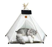 PETCUTE Pet Teepee,Dog & Cat Beds with Removable and Washable Cushion, Luxury Dog Tents & Pet Houses with Wooden Poles,Portable Pet Teepee Tent for Dogs & Cats,L