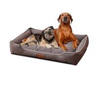 PETCUTE Rectangle Dog Bed,Waterproof Raised Dog Bed with Non-Slip Bottom,Eases Pet Arthritis & Hip Dysplasia Pain,Washable Pet Bed with Easy Pet Hair Removal, Suitable for Small,Medium,Large Dogs