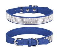 PETCUTE Rhinestone Dog Collar,Sparkling Dog Cat Collar,Cute Dazzling Sparkling Crystal Diamond Adjustable Breathable Pet Collar for Puppy Small Medium Dogs Cats,Durable Dog Collar Harness
