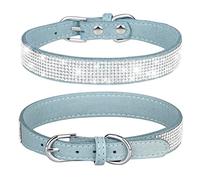 PETCUTE Rhinestone Dog Collar,Sparkling Dog Cat Collar,Cute Dazzling Sparkling Crystal Diamond Adjustable Breathable Pet Collar for Puppy Small Medium Dogs Cats,Durable Dog Collar Harness