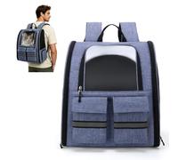 PETCUTE Rolling Dog Backpack Carrier with Wheels, Large Space Breathable Pet Travel Bag with Transparent Window,Foldable Cat Backpack with Front Storage Pockets for Small Cats Dogs,Purple