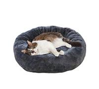 PETCUTE Round Plush Cat Dog Bed,Soft Pet Sleeping Bed Breathable Pet Cushion,Washable Small Dog Bed Pet Bed for Cats and Puppy,Warm and Comfortable Pet Cosy Anti Anxiety Beds with Non-Slip Bottom
