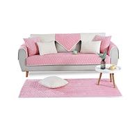 PETCUTE Sectional sofa cover sectional couch slipcovers l shaped sofa protector corner sofa cover90X180cmPink