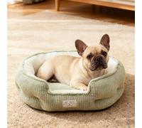 PETCUTE Small Dog Beds, Washable Pet Beds,Round Calming Dog Bed with Anti-Slip Bottom,Raised Edge,Super Soft Cat Bed for Dogs, Cats, Kittens and Puppies,Green,2XL