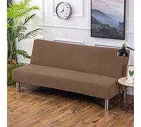 PETCUTE Sofa bed cover futon couch cover stretch armless sofa bed slipcovers Light brown