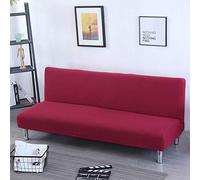 PETCUTE Sofa bed cover futon couch cover stretch armless sofa bed slipcovers Red