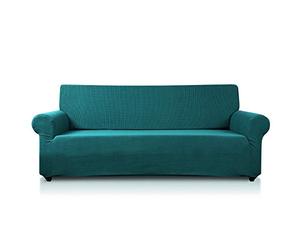 PETCUTE Sofa cover 2 seater stretch couch cover elastic living room sofa protector water resistant Jacquard Polyester Spandex Fabric sofa slipcover Dark green