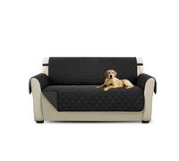 PETCUTE Sofa cover couch covers quilted Sofa Protector 2 Seater Pet Furniture Protector Black
