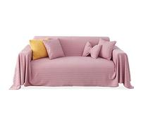 PETCUTE Sofa Throw Sofa Blankets Throws Large Medium Small Versatile Sofa Bedspread Travel Office Throw Pink 170X300CM