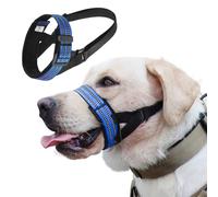 PETCUTE Soft Nylon Dog Muzzle,Reflective Dog Mouth Cover with Adjustable Strap,Prevents Biting Barking,Allows Panting Drinking,Breathable Dog Mask Pet Muzzles for Small Medium Large Dogs