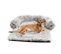 PETCUTE Soft Plush Dog Mat Sofa,Orthopedic Dog Beds Large with Anti-Slip Bottom,Detachable and Washable Pad Blanket Cushion,Anti-Anxiety Warm Calming Dog Bed Sofa
