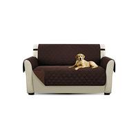 PETCUTE Universal Sofa Slipcovers,Non-Slip Sofa Slipcover with Elastic Straps,Waterproof Sofa Cover 2 Seater, Washable Sofa Protector for Kids, Pets, Dogs, Cats Four Seasons Brown