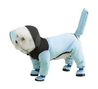 PETCUTE Waterproof Dog Raincoats with Hood for Small Medium Dogs,Reflective Puppy Rain Coat with Harness Hole,Adjustable Dog Rain Jacket Poncho with Four-Legs,Lightweight Pet Raining Jumpsuit