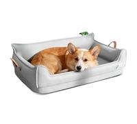 PETCUTE Waterproof Dog Sofa Bed,Rectangle Pet Beds with Double Handles,Orthopedic Dog Beds for Large Dogs,Durable Pet Couch with Non Skid Bottom,Removable Washable Cover,L