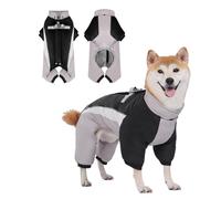 PETCUTE Waterprrof Dog Coats with Four-Legs,Cozy Puffer Dog Jacket, Fleece Lined,Warm Winter Apparel Vest for Dogs,Reflective,Windproof Cold Weather Pet Clothes with Integrated Harness,3XL