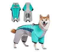 PETCUTE Waterprrof Dog Coats with Four-Legs,Cozy Puffer Dog Jacket, Fleece Lined,Warm Winter Apparel Vest for Dogs,Reflective,Windproof Cold Weather Pet Clothes with Integrated Harness,L