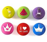 Petdoer Squeaky Dog Toy Balls for Puppy Small Medium Dogs, Interactive Fetch Play Catch Ball Soft Latex Rubber Durable Bounce and Funny Squeak Pet Dog Toys