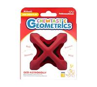 PetDreamHouse Sensory Enrichment Toy Geo-AstroRolly Moderate Chew Red | Chewtastic Geometrics