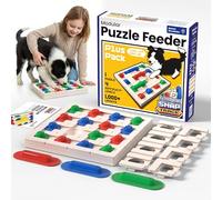 PetDreamHouse SnapTrack Dog Puzzle Feeder - Plus Pack - Interactive Treat Dispensing - Modular Slow Feeder for Mental Stimulation includes 1,000+ Layouts from Level 1 to 4 - Dishwasher Safe