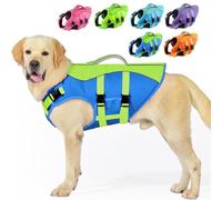 PETDSH - Medium Dog Life Jacket, High Flotation Dog Life Jacket for Swimming, Boating, Reflective Puppy Life Vest with Superior Buoyancy and Rescue Handle, Floating Vests