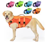 PETDSH - Medium Dog Life Jacket, High Flotation Dog Life Jacket for Swimming, Boating, Reflective Puppy Life Vest with Superior Buoyancy and Rescue Handle, Floating Vests