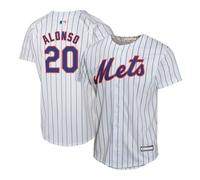 Pete Alonso New York Mets MLB Kids Youth 8-20 White Home Player Jersey, White, 14-16