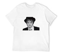 Pete Doherty Smoking Mens T-Shirt Cool Designer Hipster Summer Gift Present Size L White