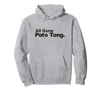 Pete Tong All Gone Pete Tong Backwards E's Black Text Pullover Hoodie, Adult Unisex, Heather Grey, XX-Large