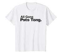 Pete Tong All Gone Pete Tong Backwards E's Black Text T-Shirt, Youth, White, Large