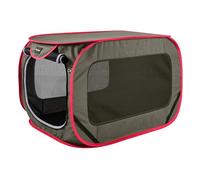 PetEase Large Pop Up Kennel,Collapsible Travel Pet Crate, Indoor and Outdoor Portable Dog Enclosure, Portable Pet Car Seat Kennel (Coffee, Large)