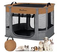 PetEase Portable Cat Playpen Dog Crate, Foldable Pet Cage for Rabbit Puppy Hamster, Indoor/Outdoor Cats Enclosure Cages Tent